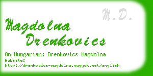 magdolna drenkovics business card